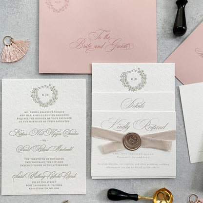 Letterpress Invitations Ultra Thick Paper |  Style 197