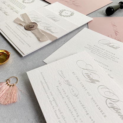 Letterpress Invitations Ultra Thick Paper |  Style 197