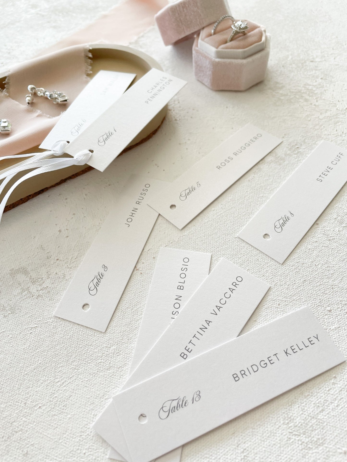Wedding Name Tags | Set of 10 | Wedding Place Cards Name Tags for Wedding 3.5x1 inches - Style 218
