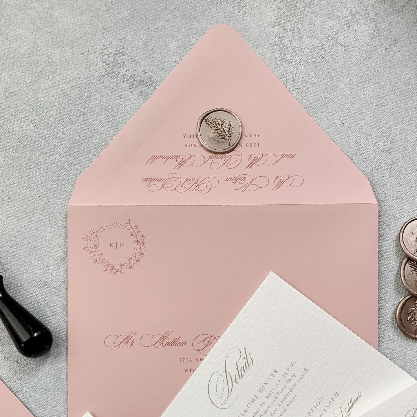Letterpress Invitations Ultra Thick Paper |  Wedding Invites  | Invitation Set  - Ultra Thick Wedding Invitation Wild - Style 197