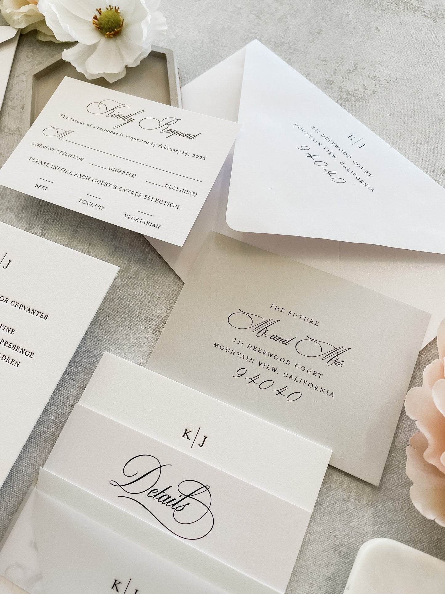 Elegant Letterpress Invitations | Style 216