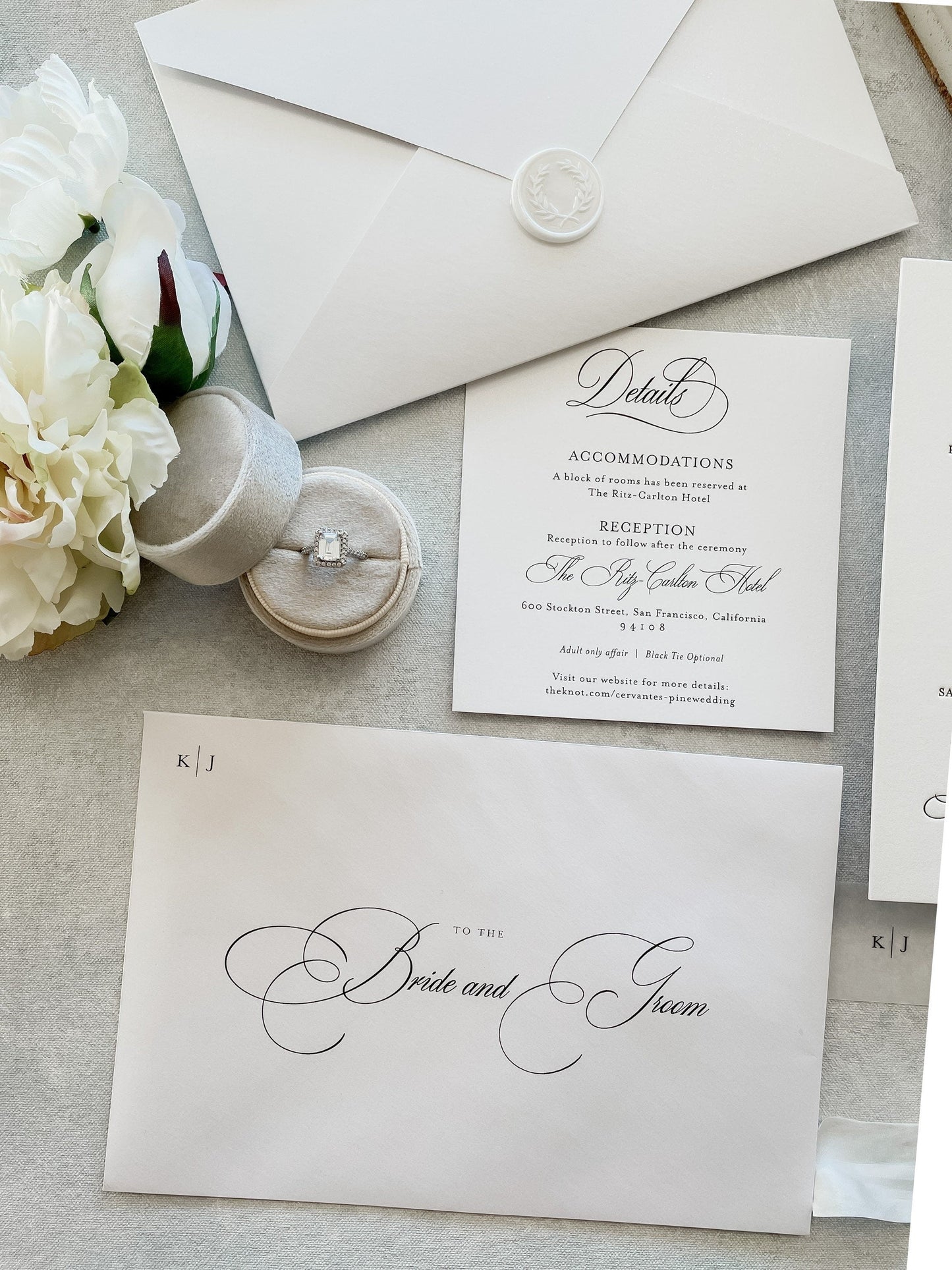 Elegant Letterpress Invitations | Style 216