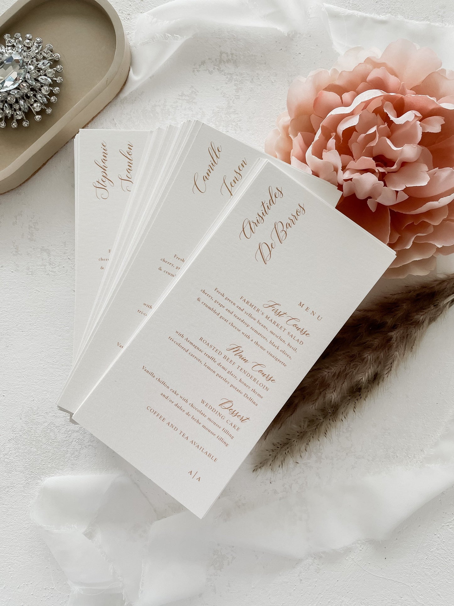 Wedding Menus | Dinner Menus | Custom Name Cards | Menu Namecards - Set of 10