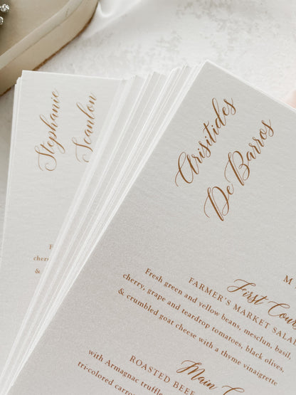 Wedding Menus | Dinner Menus | Custom Name Cards | Menu Namecards - Set of 10