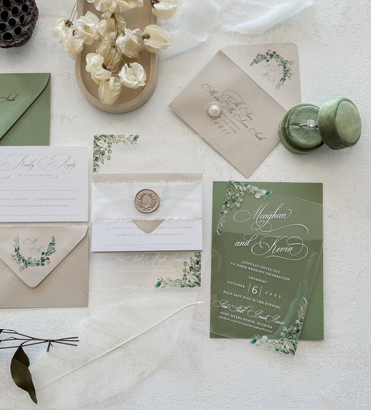 Greenery Wedding Invitation | Style 27