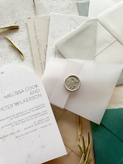 Vellum Jacket Arch Wedding Invitations | Luxury Wedding Invitation | vellum -  Style 308