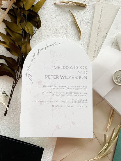 Vellum Jacket Arch Wedding Invitations | Luxury Wedding Invitation | vellum -  Style 308