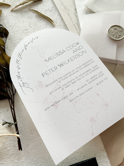 Vellum Jacket Arch Wedding Invitations | Luxury Wedding Invitation | vellum -  Style 308