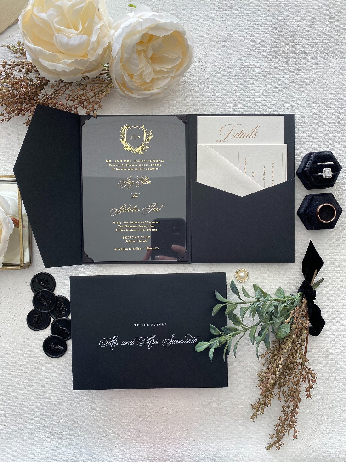 Classic Pocket Wedding Invitations | Style 401