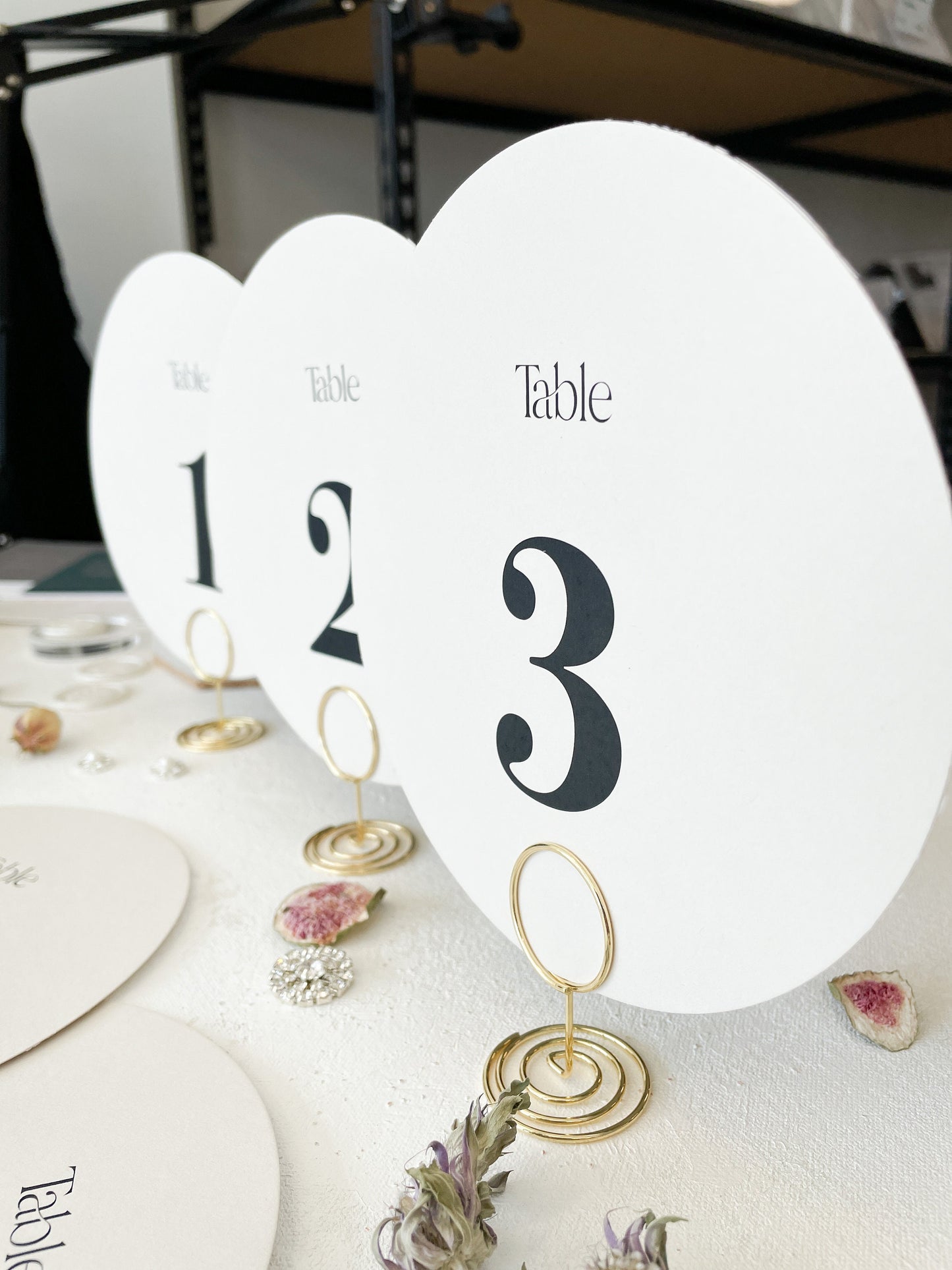 Circle Table Numbers PRINTED - 5.75 inches - Style 46