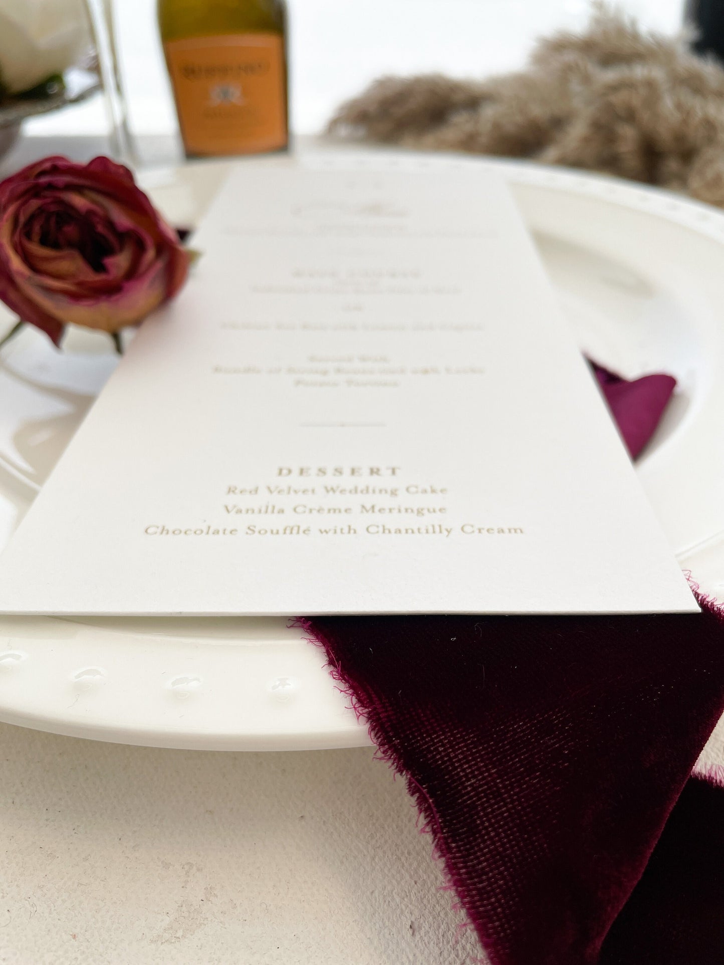 Wedding Menu | reception menu | dinner menu | table menu |  Style 97   |  SET OF 10
