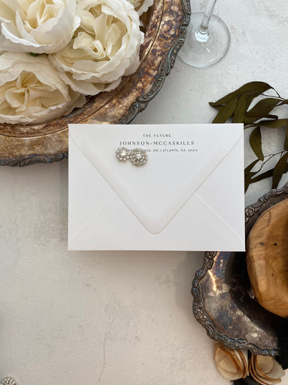 Save the Date Cards | Double Sided Wedding | Envelopes + Liner - Custom guest addressing Style 258