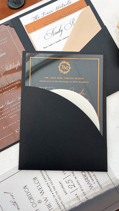 Acrylic Invitations |  |  Clear Invitations  | Custom Invitations | Invitation Card | Boho Invitations - Style 67
