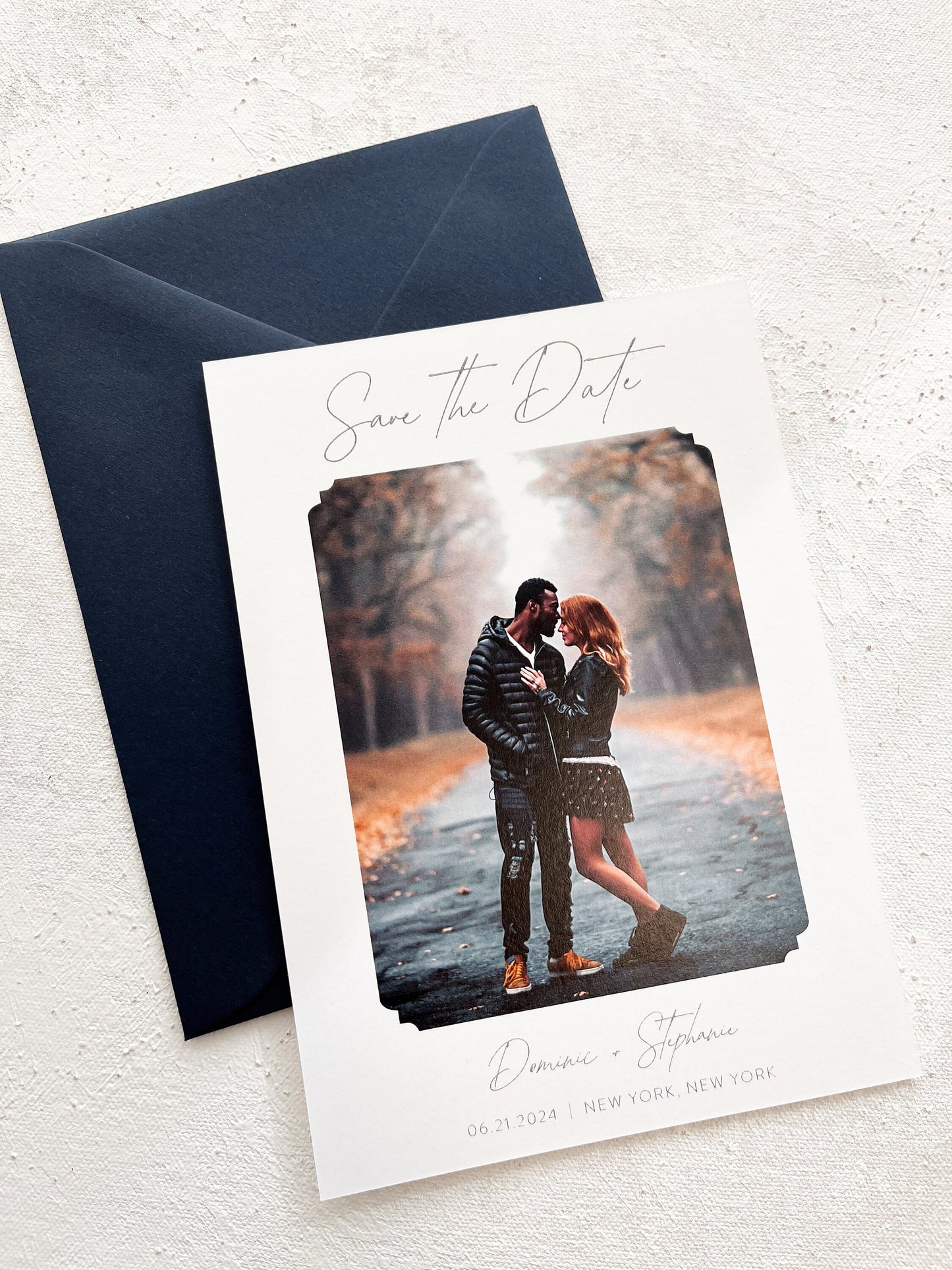 Save the Date - Wedding Save the Date Engagement Invitation Wedding Papers Style -