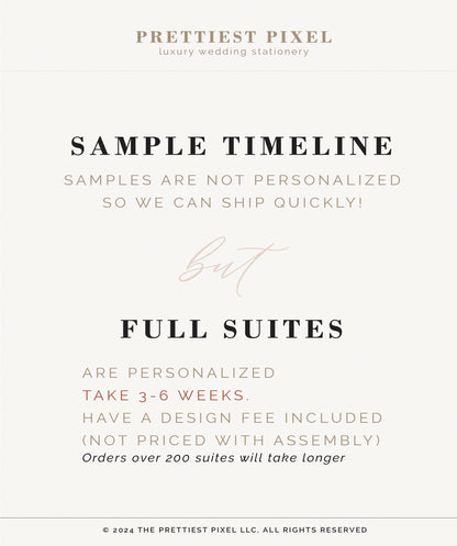 Classic Wedding Invitations with Half Jacket Invite Folder - Clear Acrylic Wedding Invitations - Style 55 - Option 8b