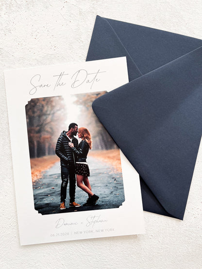 Save the Date - Wedding Save the Date Engagement Invitation Wedding Papers Style -
