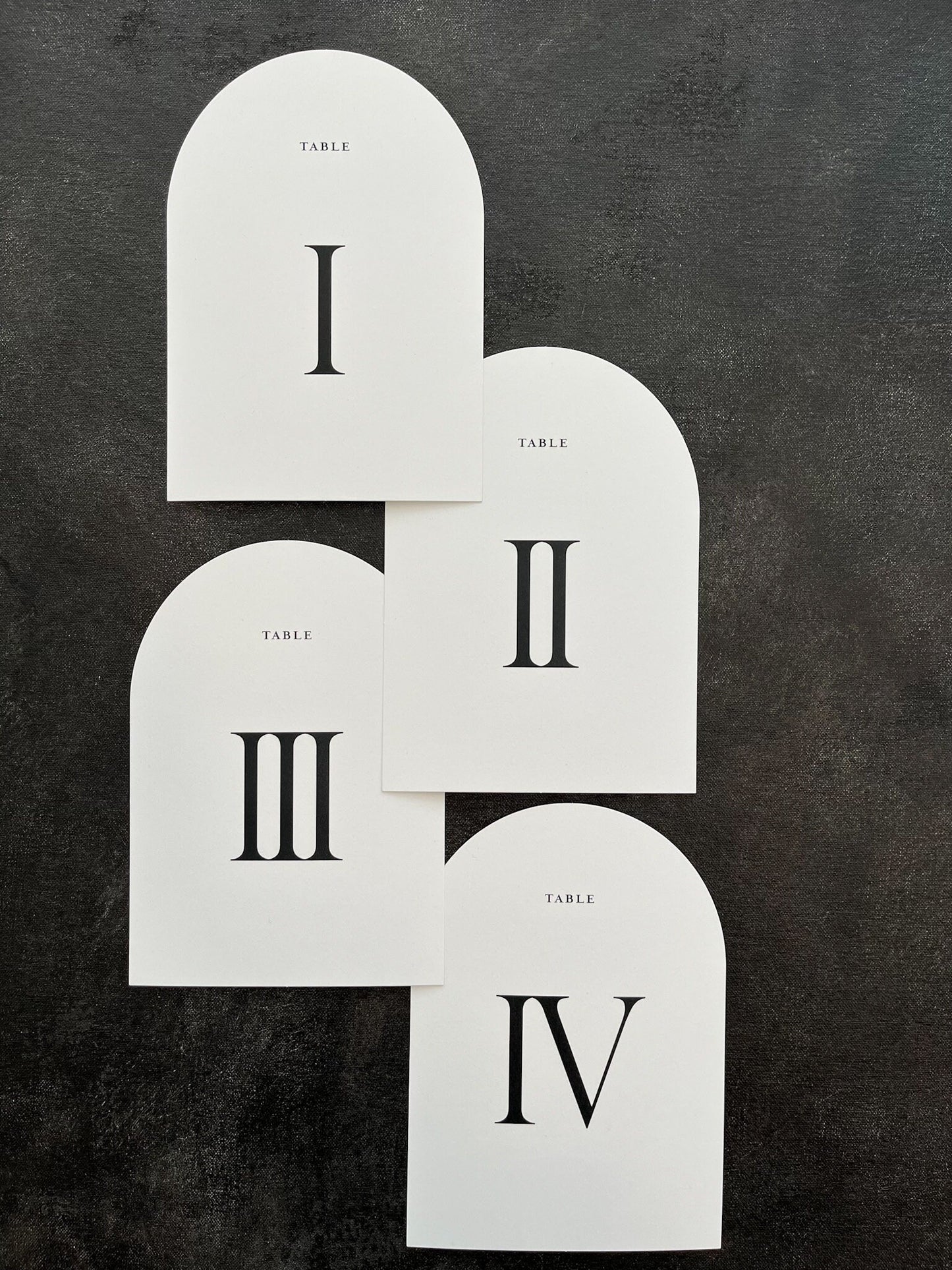 Arch Table Numbers PRINTED -  Roman Numerals - Style 44