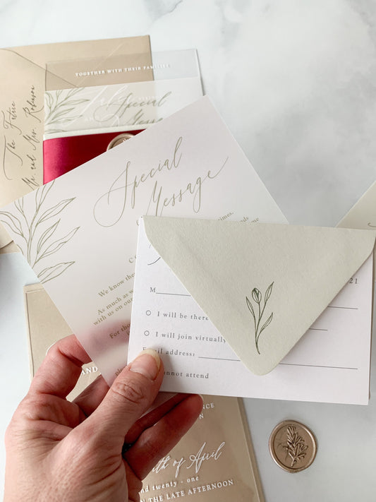 Acrylic Wedding Invitation | Invites  | Custom Invitations | Invitation Card | Elegant Invitations - Style 246 - Option 12