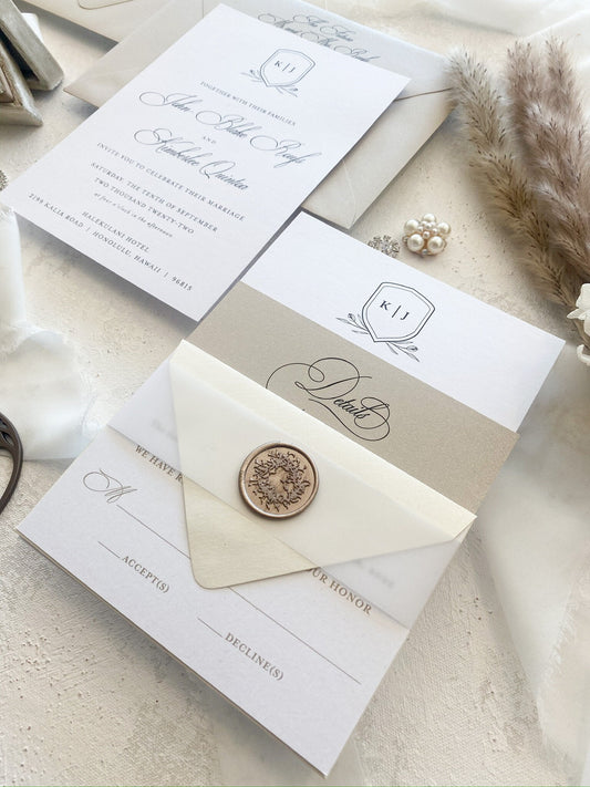 Ivory Wedding Invitations Wedding Invites  |  Wedding Stationery Style 15