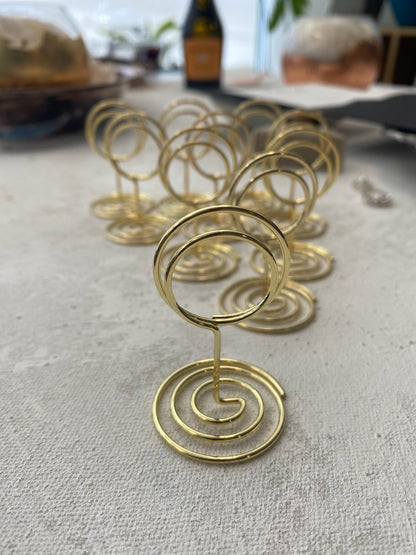 Gold Table Number Holders