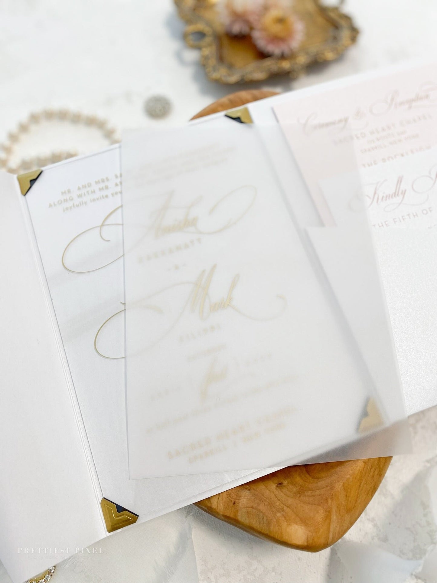 Vellum Slip Sheets for Invitations - Set of 20