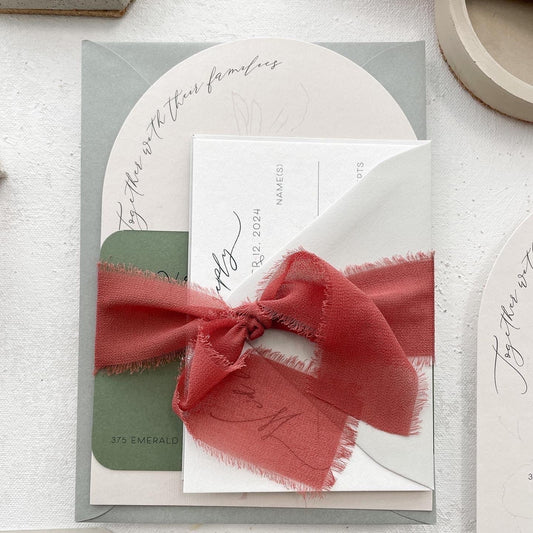 Modern Wedding Invitations | Any Color -  Style 162