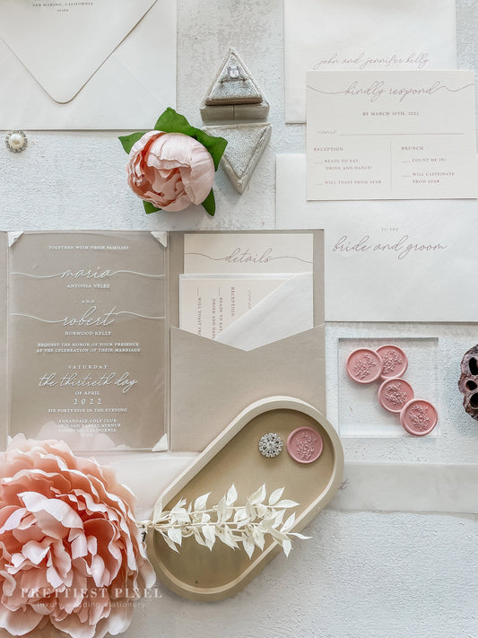 Champagne Wedding Invitations | Style 116