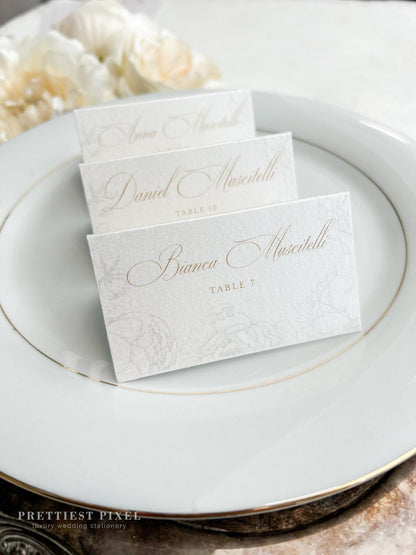 Wedding Folded Place Cards | Sets of 10 | Wedding Name Cards Name Tags - Style 777