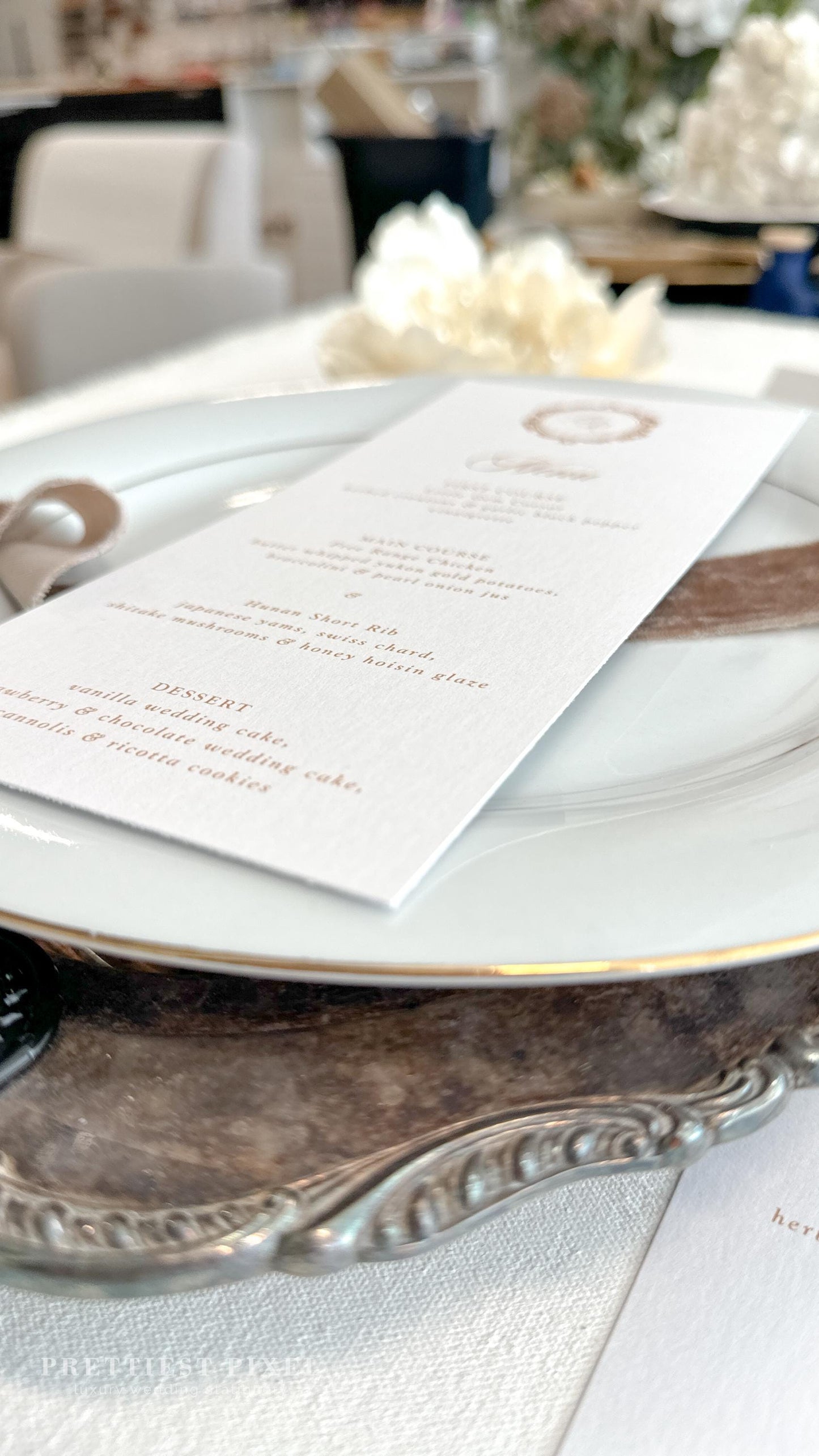 Wedding Menu | reception menu | dinner menu | table menu |  Style 106   |  SET OF 10