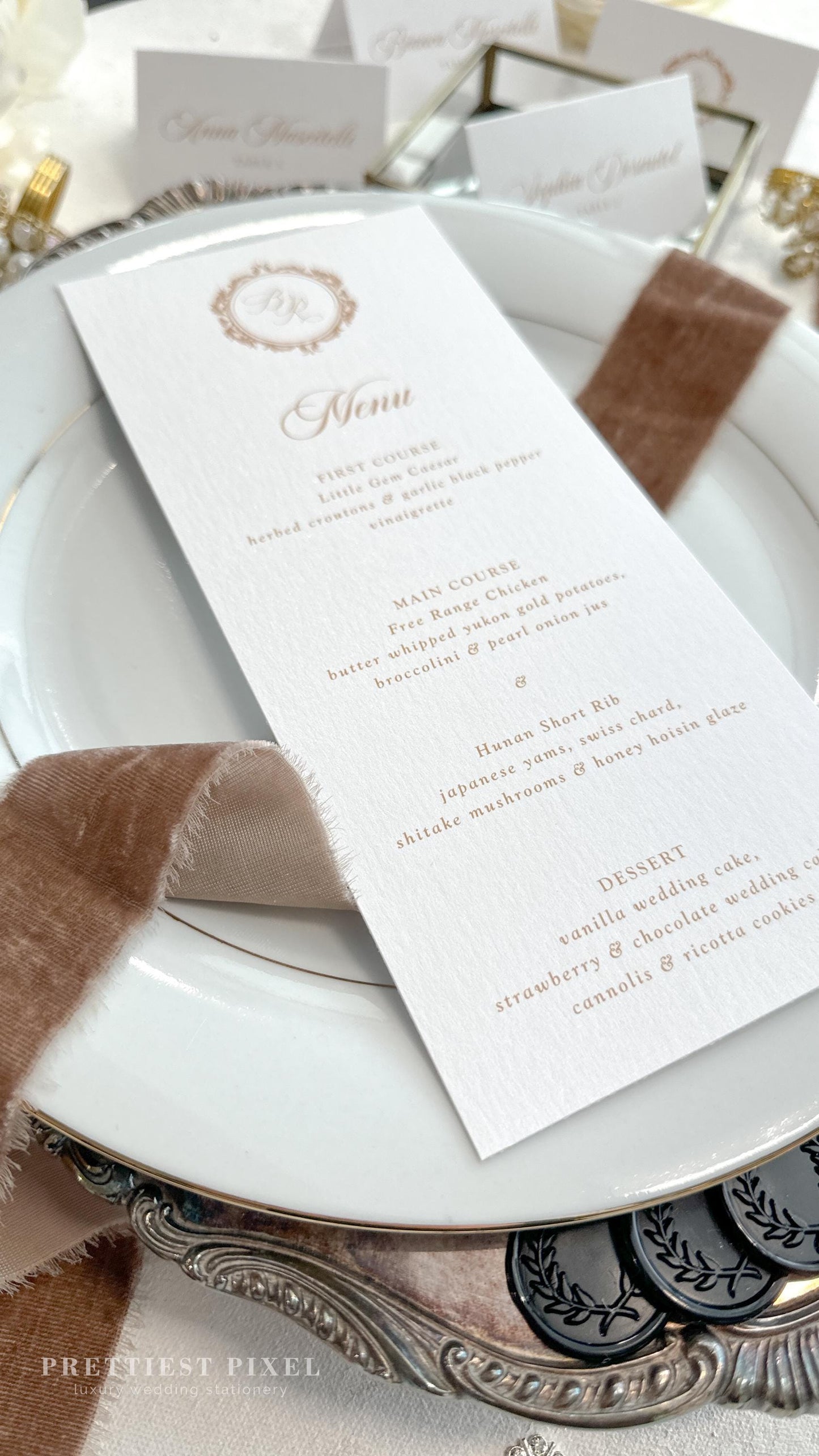 Wedding Menu | reception menu | dinner menu | table menu |  Style 106   |  SET OF 10