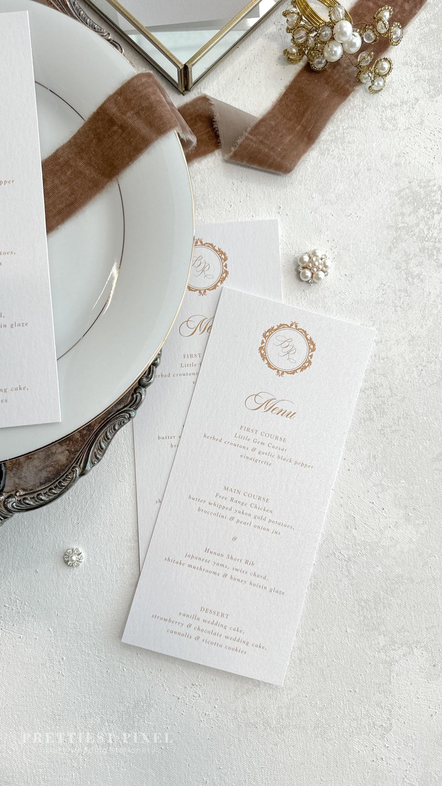 Wedding Menu | reception menu | dinner menu | table menu |  Style 106   |  SET OF 10