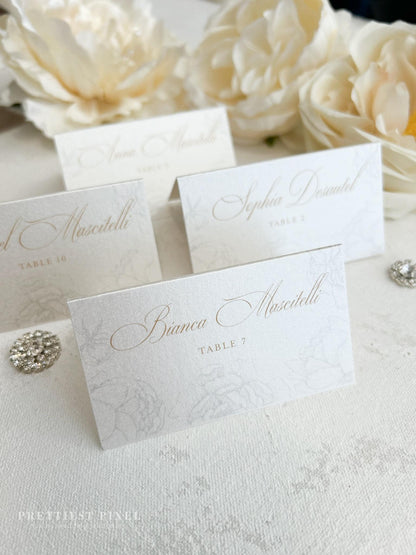 Wedding Folded Place Cards | Sets of 10 | Wedding Name Cards Name Tags - Style 777