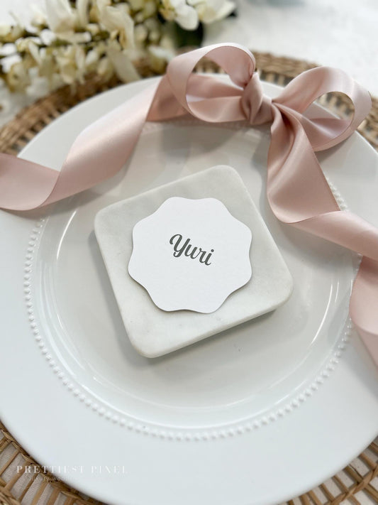 Scallop Circle Place Cards | Style 200