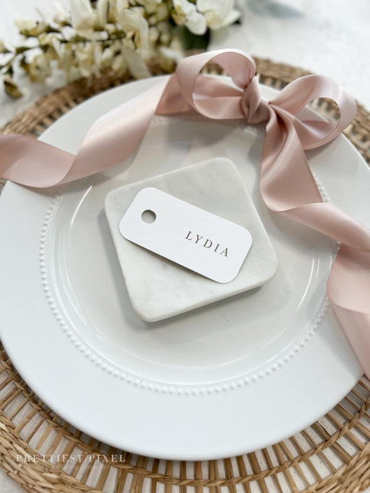 Rectangle Tags or Place Cards | Elegant Die-Cut Name Cards Name Tags - Style 06