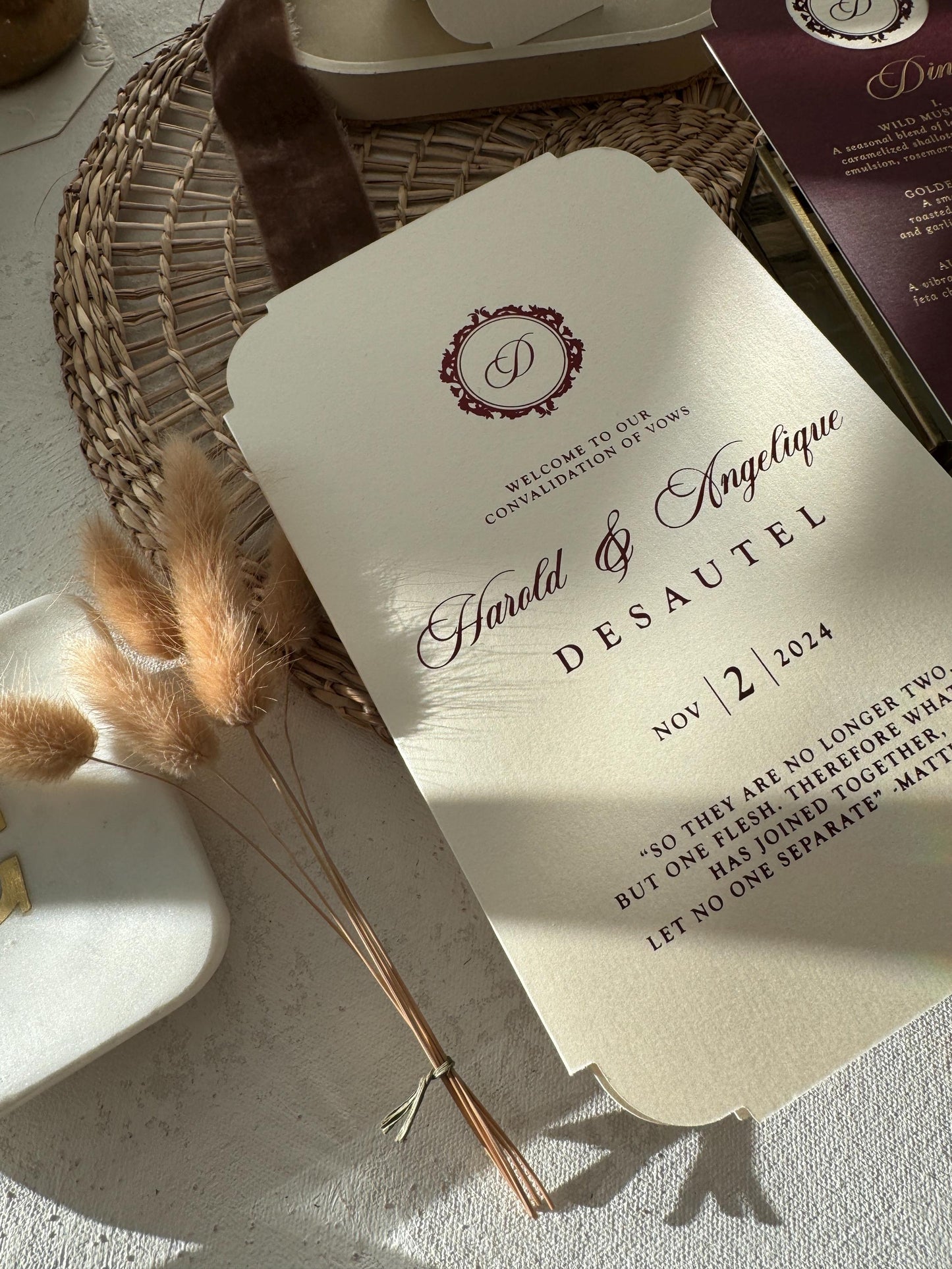 Folded Wedding Programs  | Style 106_Sicily