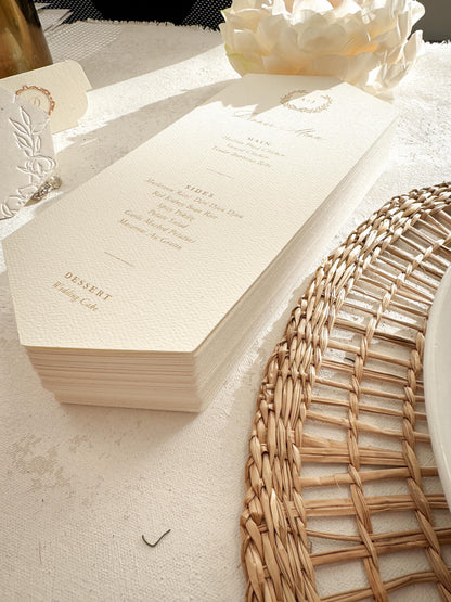 Wedding Menus Style 124 felt