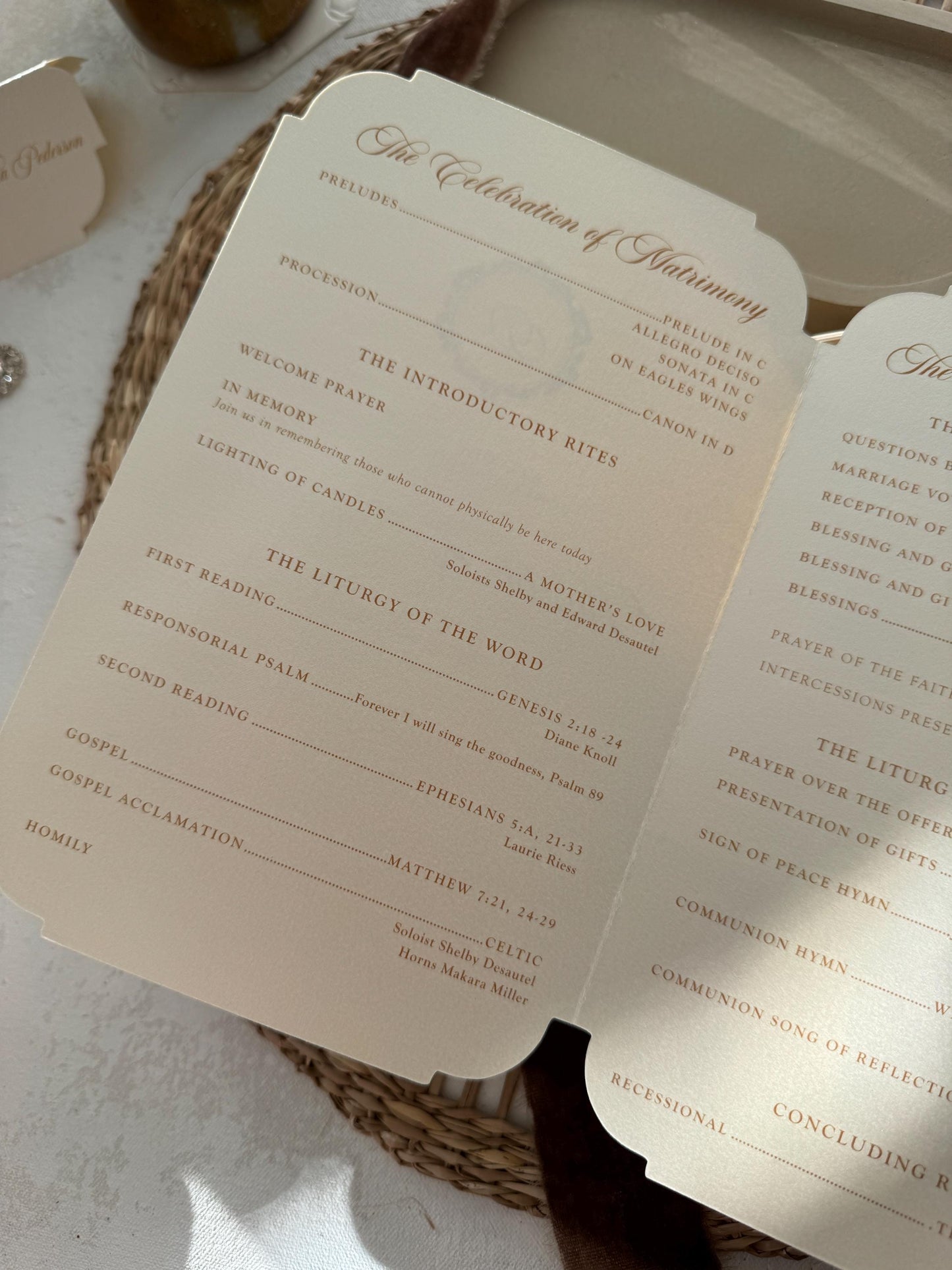 Folded Wedding Programs  | Style 106_Sicily