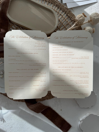 Folded Wedding Programs  | Style 106_Sicily