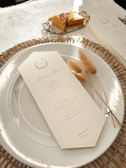 Wedding Menus Style 124 felt