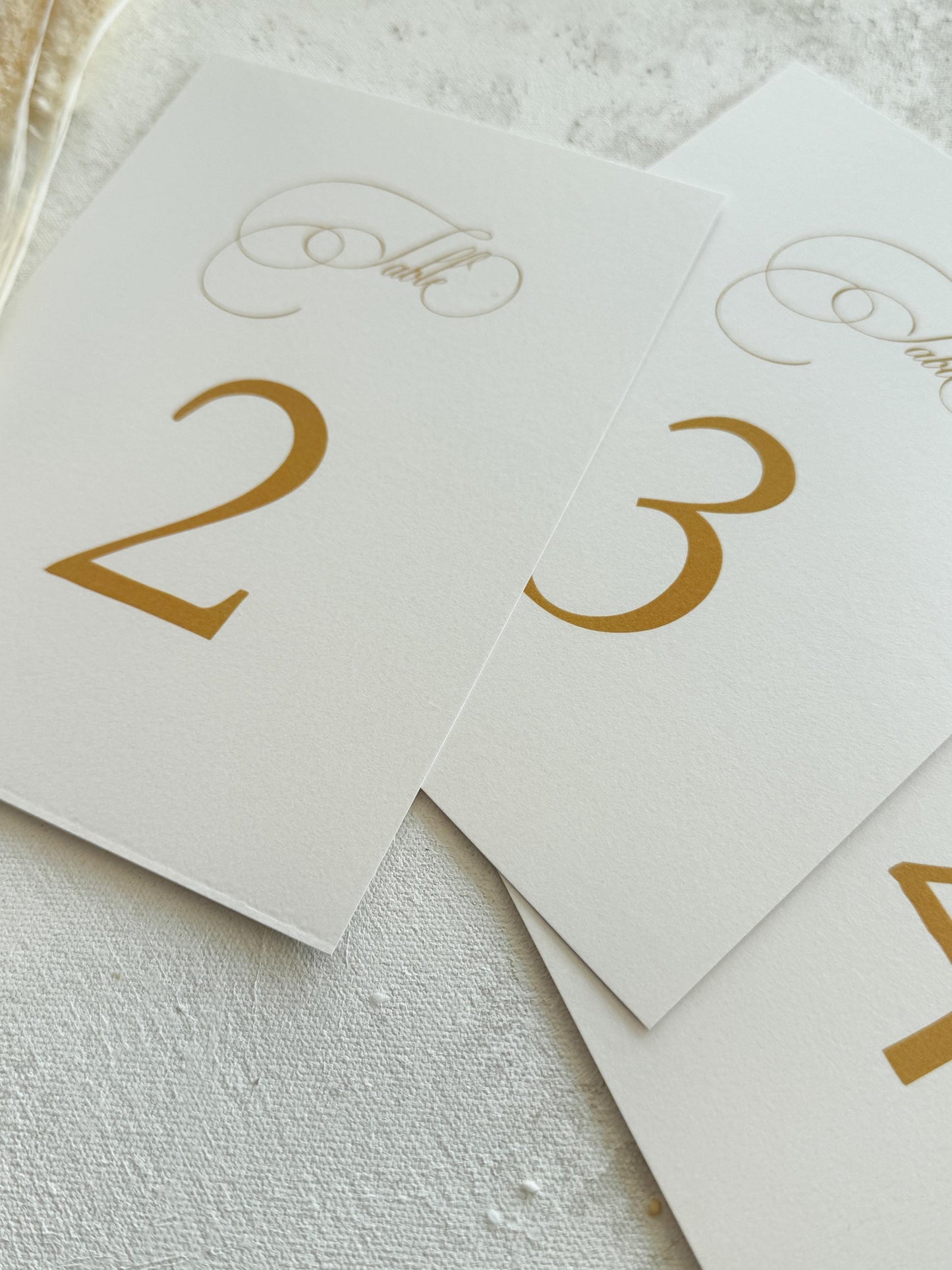 Wedding Table Number, Elegant Printed Cards | Shimmer Ivory Cardstock | 5x7