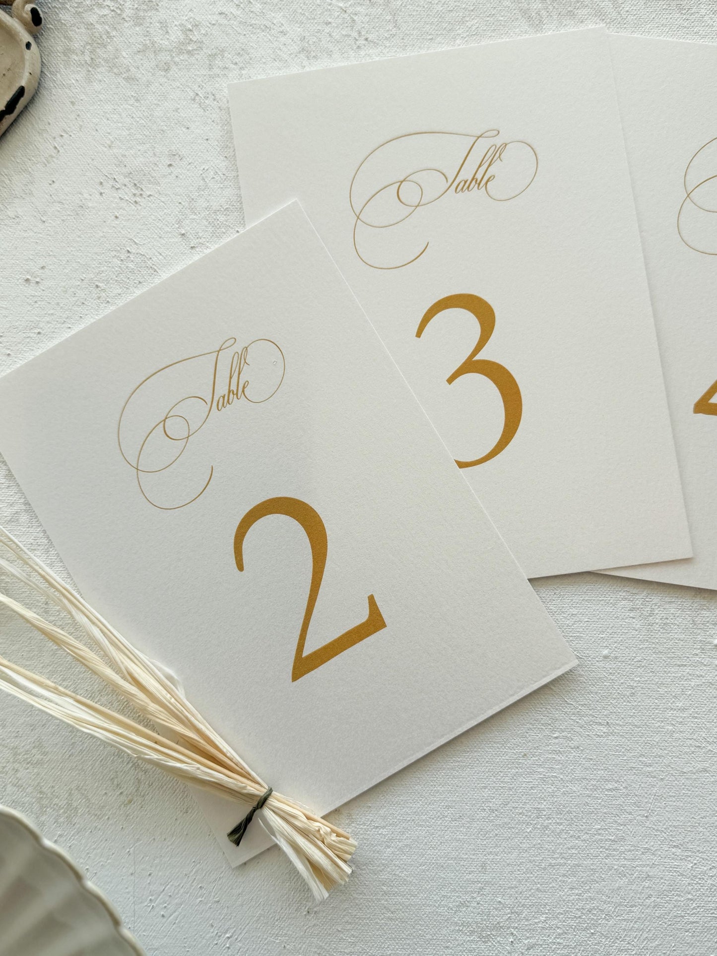 Wedding Table Number, Elegant Printed Cards | Shimmer Ivory Cardstock | 5x7