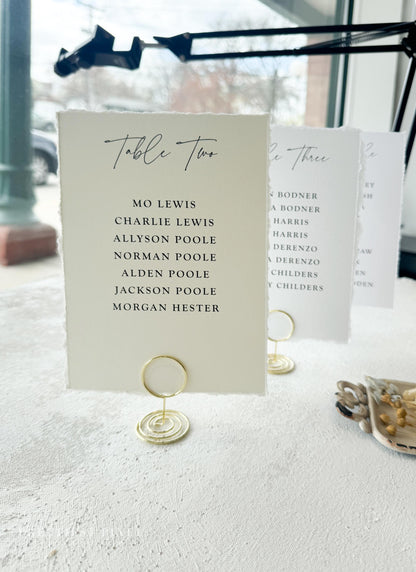 Wedding Seating Chart Style 283 – Elegant Custom Table Numbers for Reception Decor