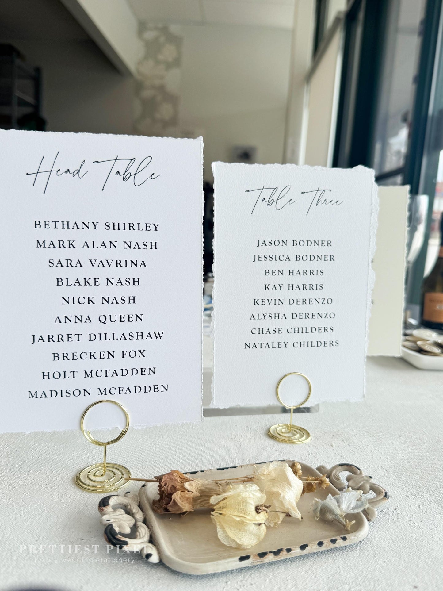 Wedding Seating Chart Style 283 – Elegant Custom Table Numbers for Reception Decor