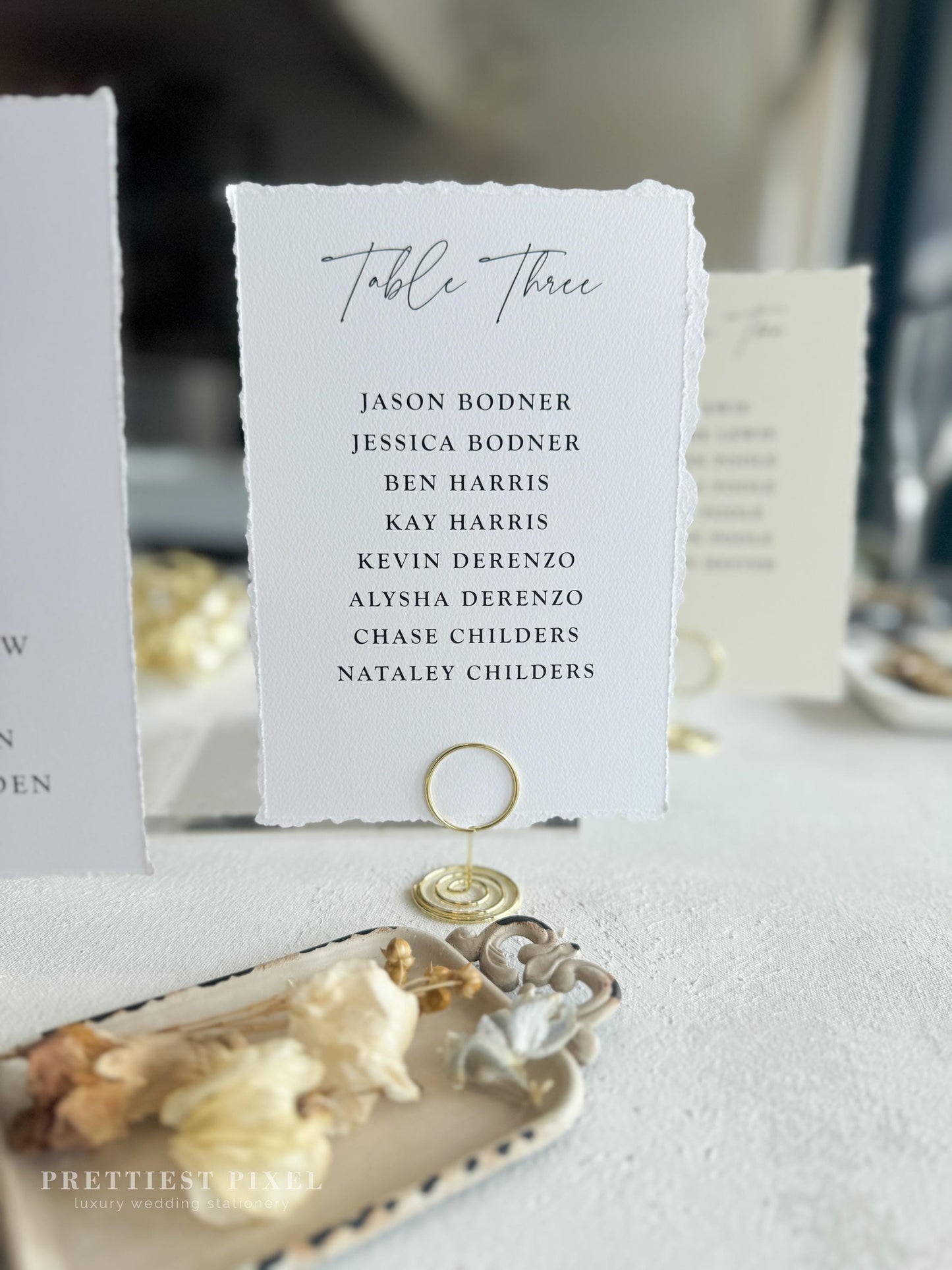 Wedding Seating Chart Style 283 – Elegant Custom Table Numbers for Reception Decor