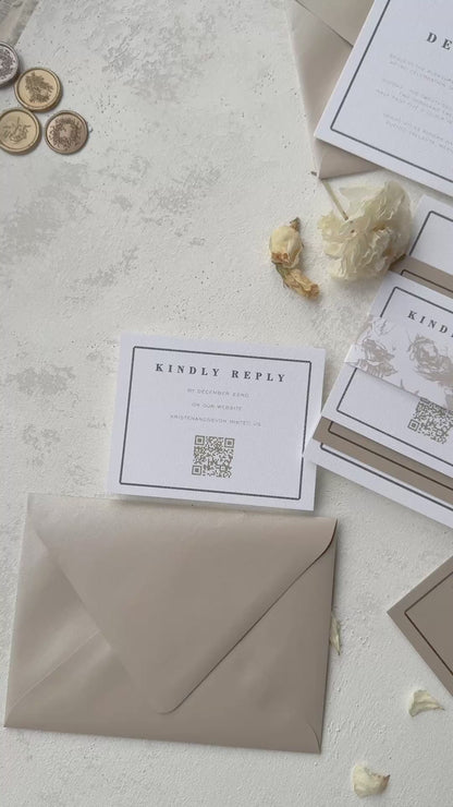 Digitally Printed Elegant Wedding Invitations | Style 34