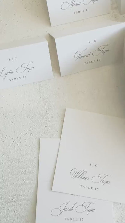 Printed Name Cards | Escort Cards | Tented PlaceCards |  Style 97