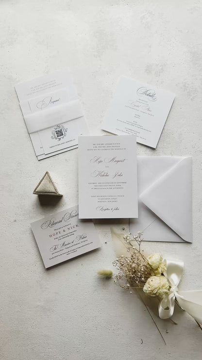 Digitally Printed Elegant Wedding Invitations | Style 34