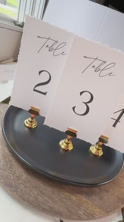 4x6 White Wedding Table Numbers Numerical | PRINTED -  Style 283