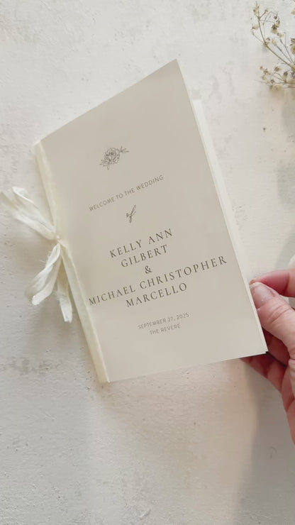 Folded Wedding Programs Mulitipage  | Style 3277