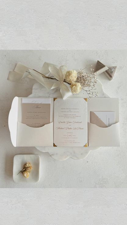 Pocket Booklet Wedding Invitations | Style 3277